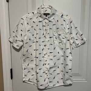 Shark 🦈 shirt button down beach shirt